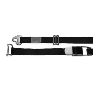 Internal Cargo Load Restraint Strap 2.5m with Black Rave Hook