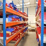Commercial vehicle parts and workshop stock on shelves at Part-Serv